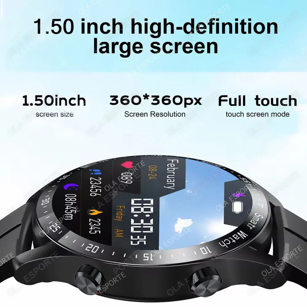 2025 nouvelle montre intelligente femmes hommes AMOLED écran Bluetooth appel plein écran tactile météo appel sport Bracelet intelligent 5ATM étanche