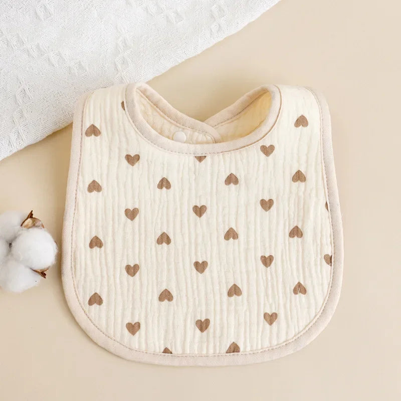 Bavoirs en gaze en forme de U pour bébé, 6 couches, serviette de salive en coton, tissus pour nouveau-né, écharpe Bandana pour garçon et fille, bavoir d'alimentation, nouvelle collection