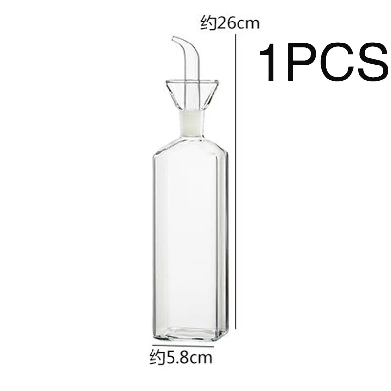 Pot d'huile en verre à haute teneur en Borosilicate, Pots d'huile et de vinaigre anti-fuite pour la cuisine, Pot de Sauce soja, réservoir d'huile, bouteille d'huile d'assaisonnement