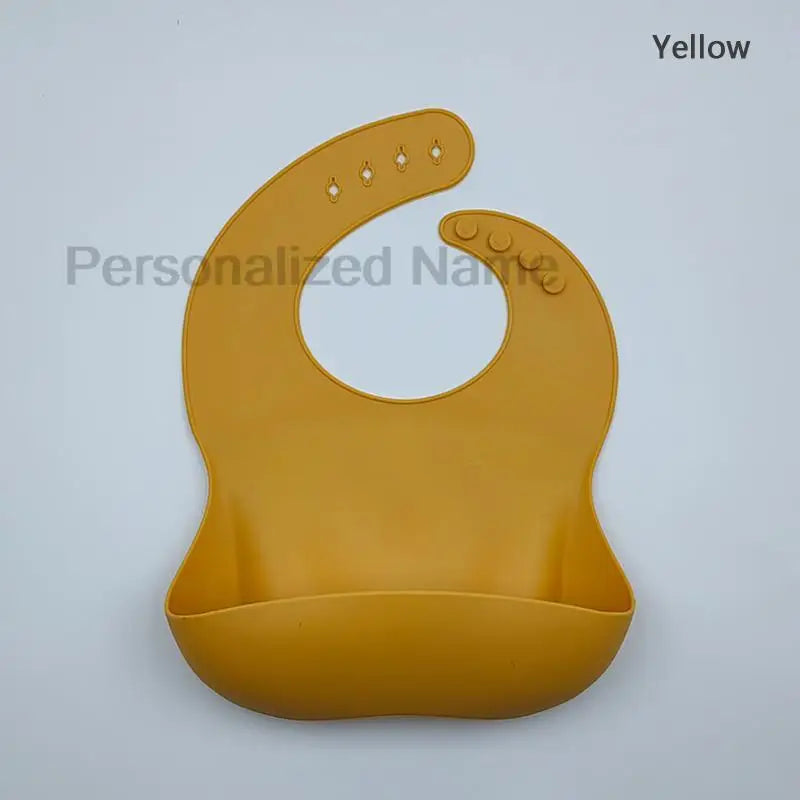 Bavoir en Silicone pour bébé et enfant en bas âge, imperméable, souple, avec poche de chargement, pour garçons et filles, Logo personnalisé gratuit