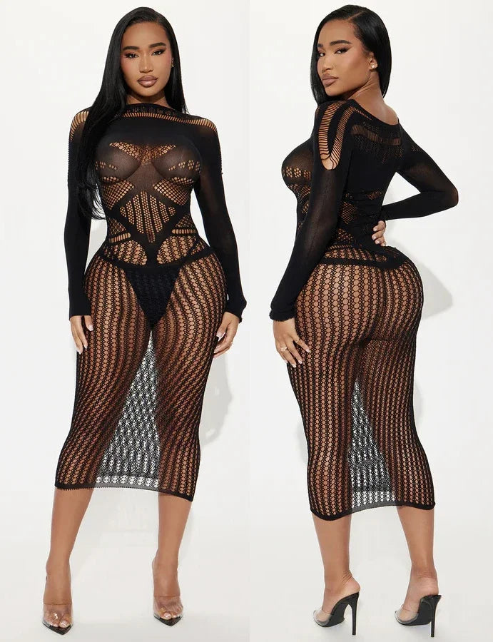 Vêtements de nuit lingerie sexy Babydoll Maille Intime Catsuit mariage nuit chemise de nuit adulte body bustier tubulaire robe Sexy robe longue