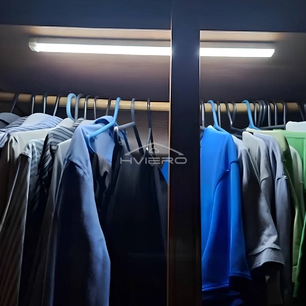 Motion Sensor Night Light, Wireless USB Rechargeable Magnetic LED Lamp for Wardrobe, Bedroom, Closet, Kitchen, Hallway, Tube Detector Bulb