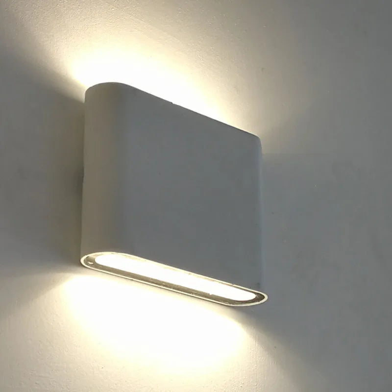 6W 12W mur LED lampe extérieure étanche éclairage de jardin en aluminium AC86-265V intérieur chambre salon escaliers applique murale