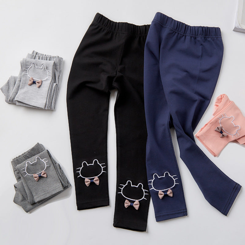 Printemps filles Leggings coton pantalon enfants pantalons filles pantalon maigre imprimé dessin animé motif enfants Leggings pantalon