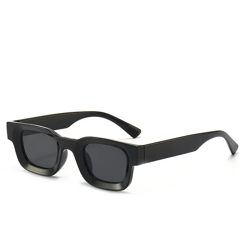 Small rectangular optical frame sunglasses for men and women, square sunglasses, unisex shades, black and blue sunglasses, UV400