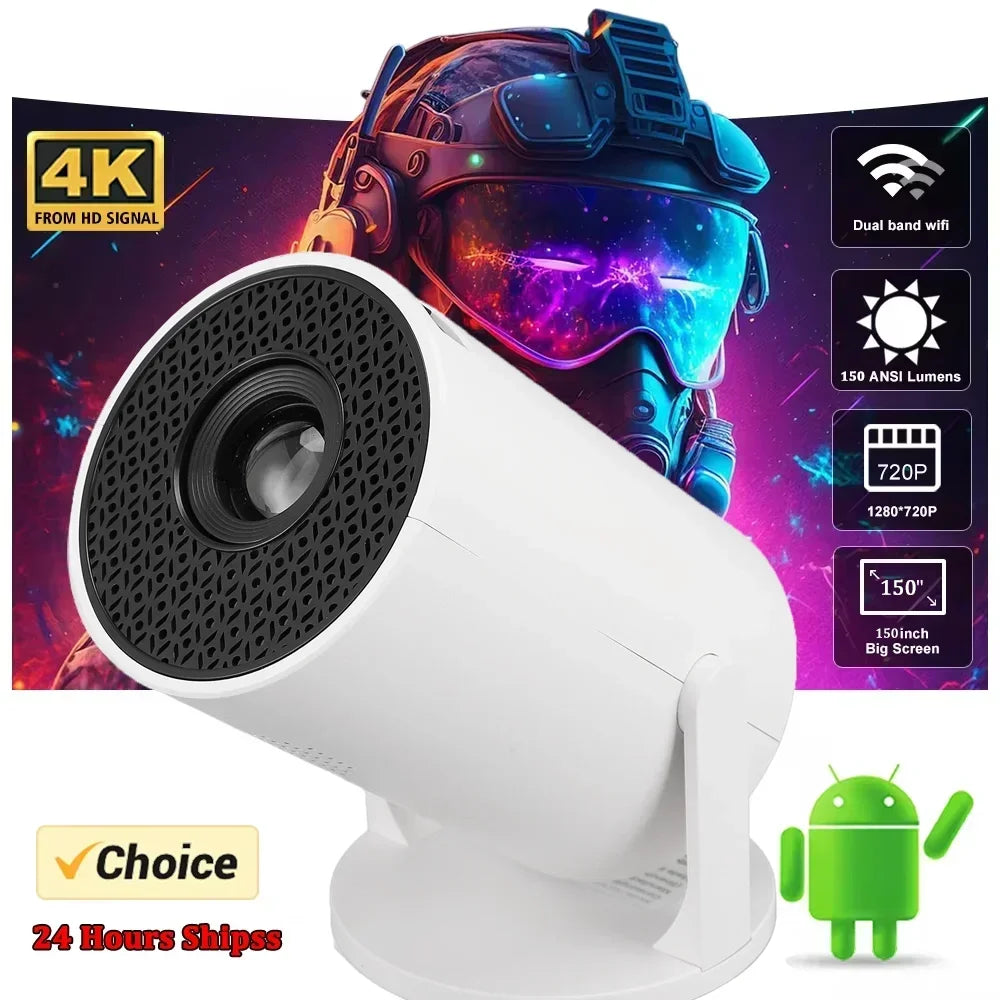Projecteur de film extérieur 1080P LED, 270 °   Angle réglable, prise en charge USB/TV Box/téléphone/PC pour le camping