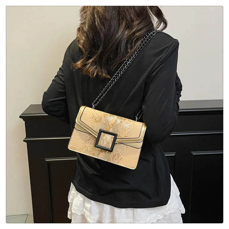 Sac à bandoulière simple pour femmes, style coréen, à la mode, design de niche décontracté, chaîne polyvalente, exquis, style occidental