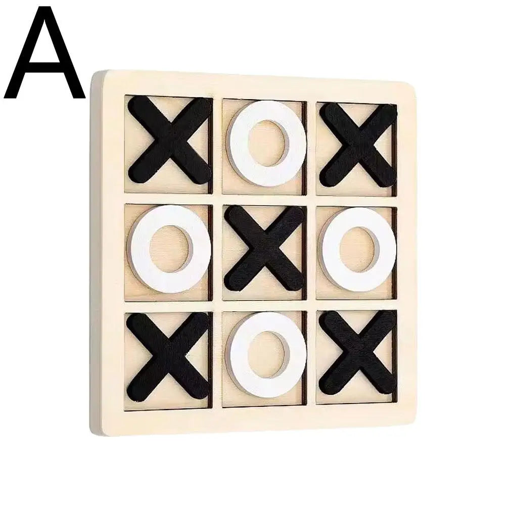 Mini Échiquier en Bois XO Tic Tac Parker, Puzzle d'Interaction Montessori, Jeu d'Entraînement, ApprentiCumbria du Cerveau, Jouet Précoce