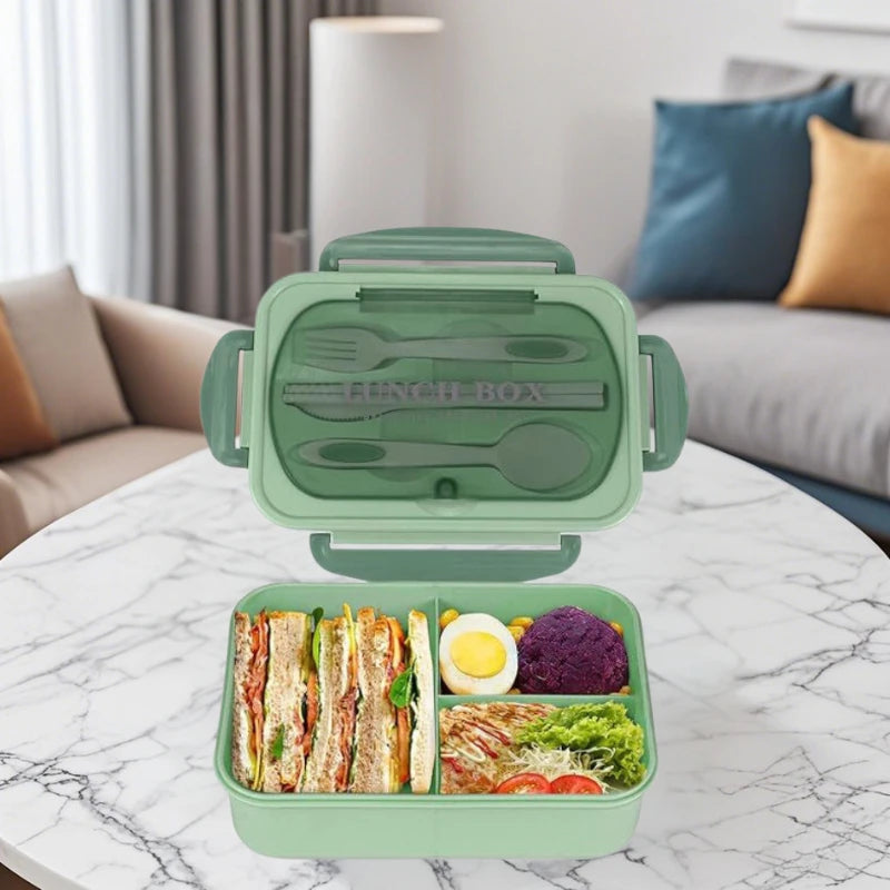 Boîte à Bento pour adultes, conteneurs pour adultes, hommes et femmes avec 3 compartiments, récipient alimentaire pour la rentrée scolaire