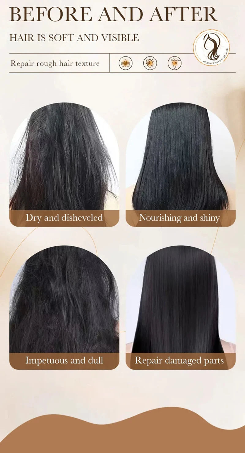 Magic repairing hair mask, prevents dryness, branch damage, tangles, frizz, deeply hydrates, smooths, soft, professional, natural care