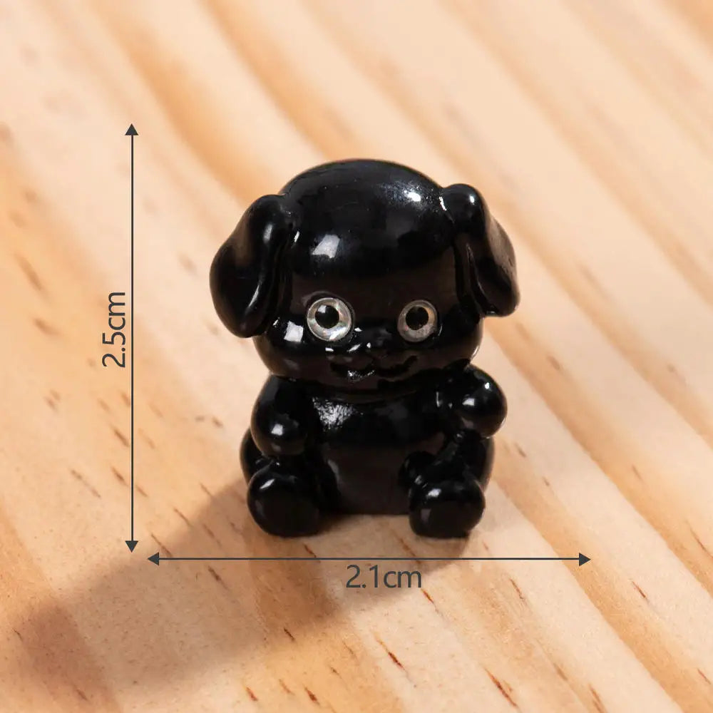 Cartoon resin cat figurine, mini kitten, tilted head, home decorations, small creative figurines for car and desk mounting