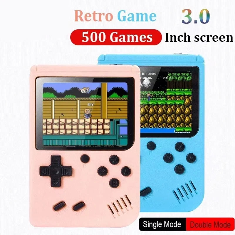 Mini Retro Portable Video Game Console, 8-bit, 3.0-inch Color LCD Screen, Color Game Player for Kids, 500 Built-in Games