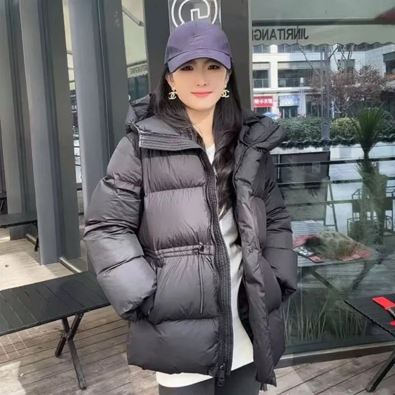 Veste femme 2025 nouveau hiver Parkas femme vers le bas coton pardessus à capuche décontracté épais chaud rembourré manteau court dames vêtements d'extérieur hauts
