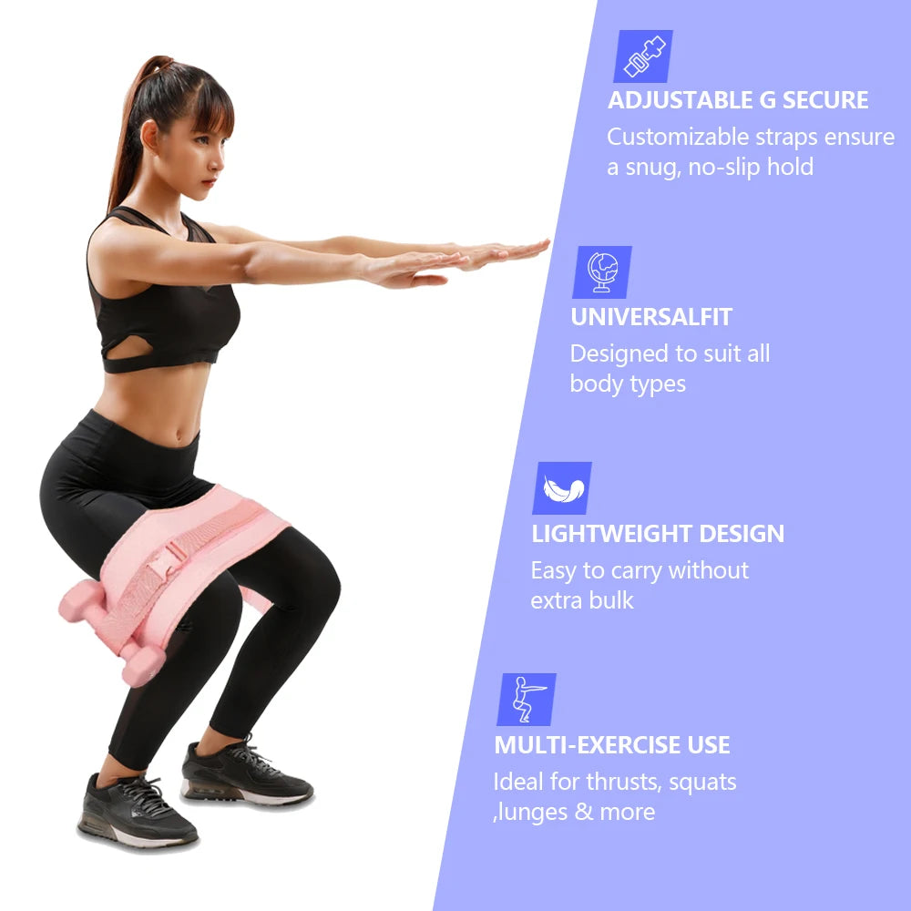 Exercise hip push belt - thickened and widened dumbbell hip push belt, comfortable for dumbbells, kettlebells, gym or home workouts