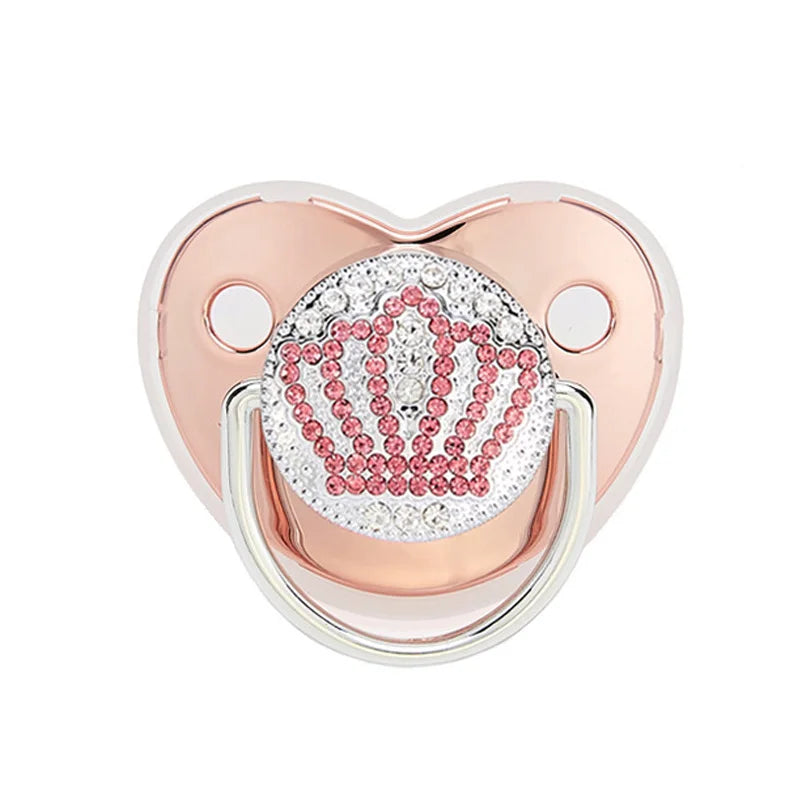 Nouveau bébé sucette sans BPA nouveau-né factice sucette enfant en bas âge infantile Silicone sucettes noir doré Bling mamelon bébé garçon filles cadeau