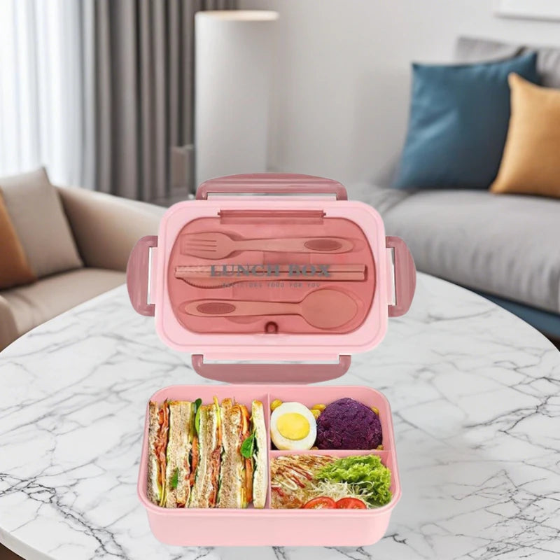 Boîte à Bento pour adultes, conteneurs pour adultes, hommes et femmes avec 3 compartiments, récipient alimentaire pour la rentrée scolaire