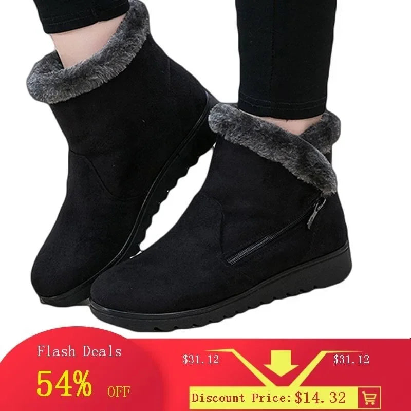 YAERSettlement-Bottes de rinçage imperméables pour femmes, chaussures à plateforme compensée, bottes de neige chaudes pour femmes, nouvelle mode, hiver