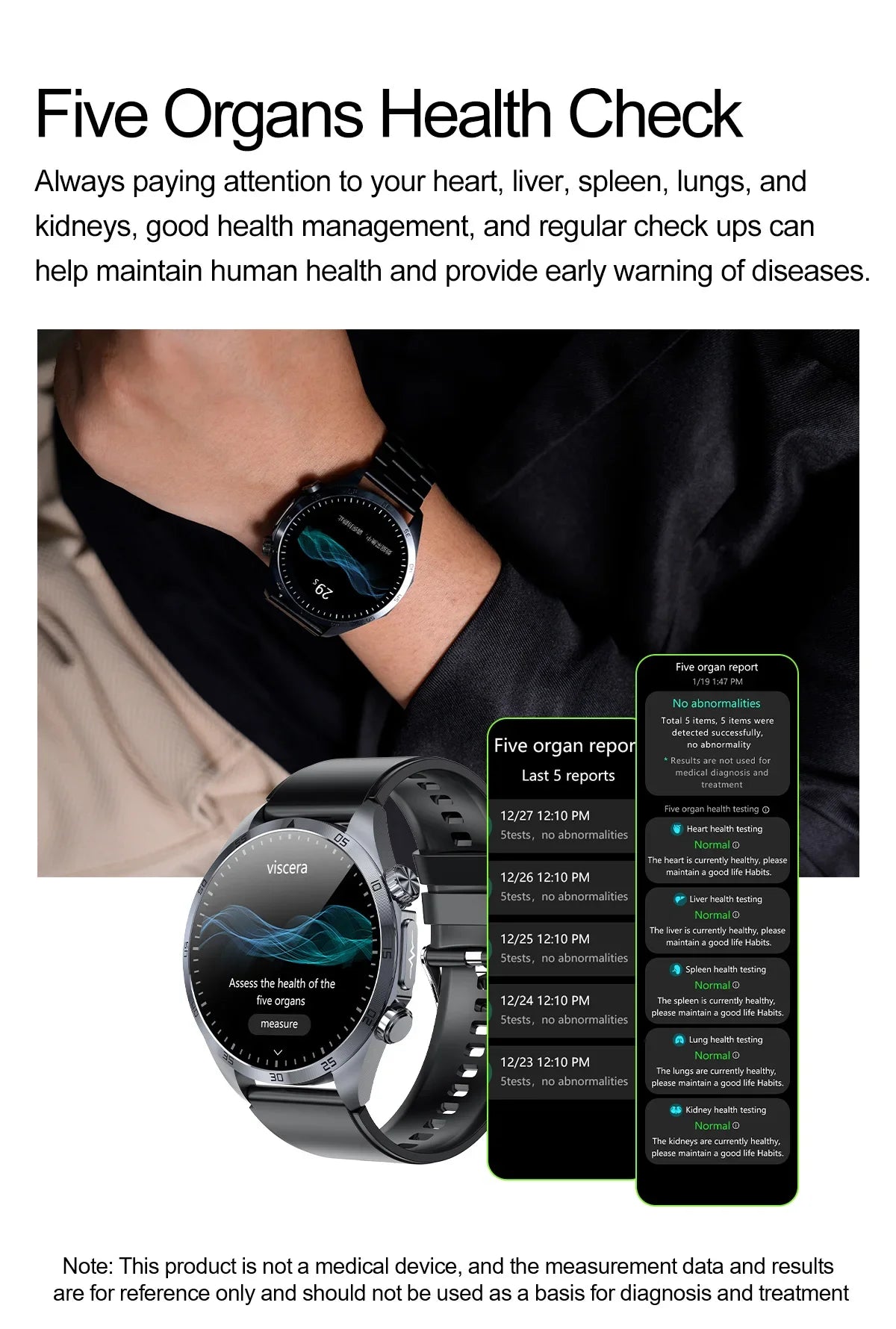 2025 nouvelle montre intelligente hommes pour huawei pression artérielle santé montre CES sommeil pulsé thérapeutique acide urique lipides sanguins graisse corporelle