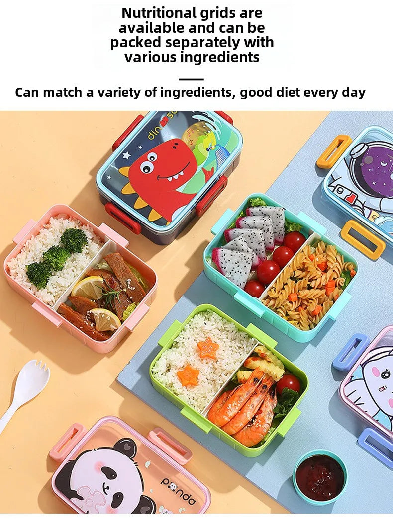 Boîte à déjeuner mignonne pour enfants, filles et garçons, avec compartiments, boîte à Bento, étanche, boîtes à collation alimentaires pour enfants, nouvelle collection 2024