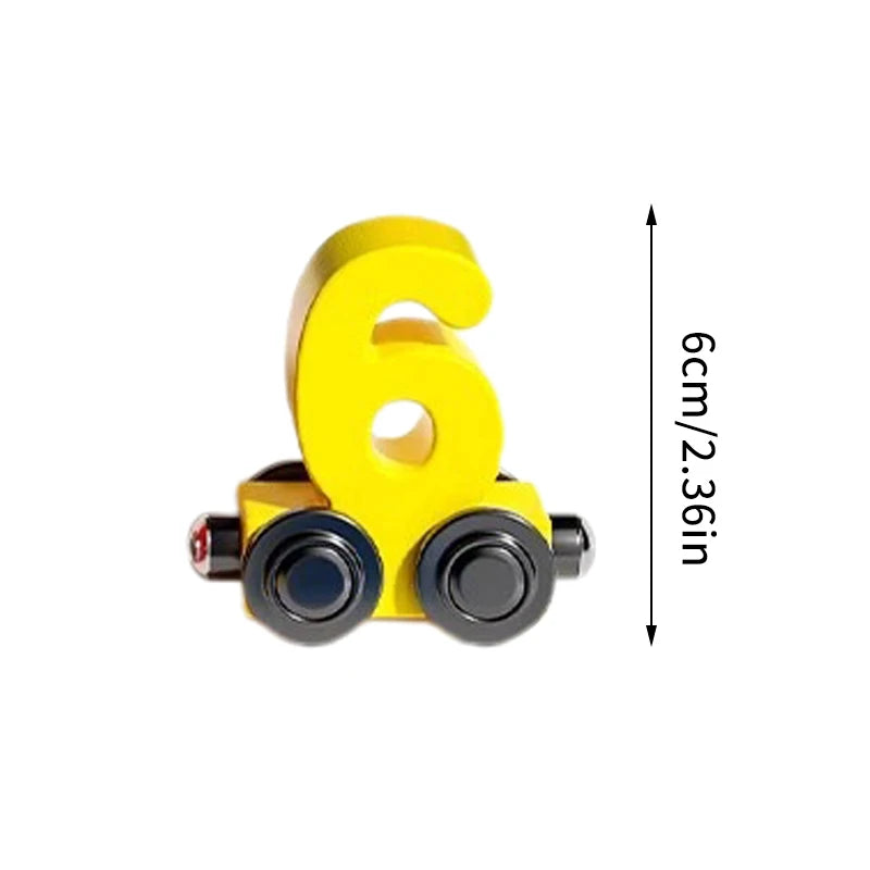 Ensemble de Train pour tout-petits, Puzzle de Train numérique magnétique, ensemble de Train en bois pour tout-petits, trains numériques, activités d'apprentissage éducatives
