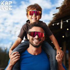 Kapvoe enfants cyclisme lunettes de soleil âgé 8-15 Baseball course enfants lunettes UV400 sport équitation vélo lunettes