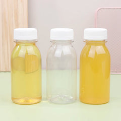 Bouteille d'eau en plastique transparente pour enfants, bouteille de jus, bouteille de lait en l'horloge, bouteille de boisson avec couvercle, portable AfricWater HI, 200ml, 6 pièces