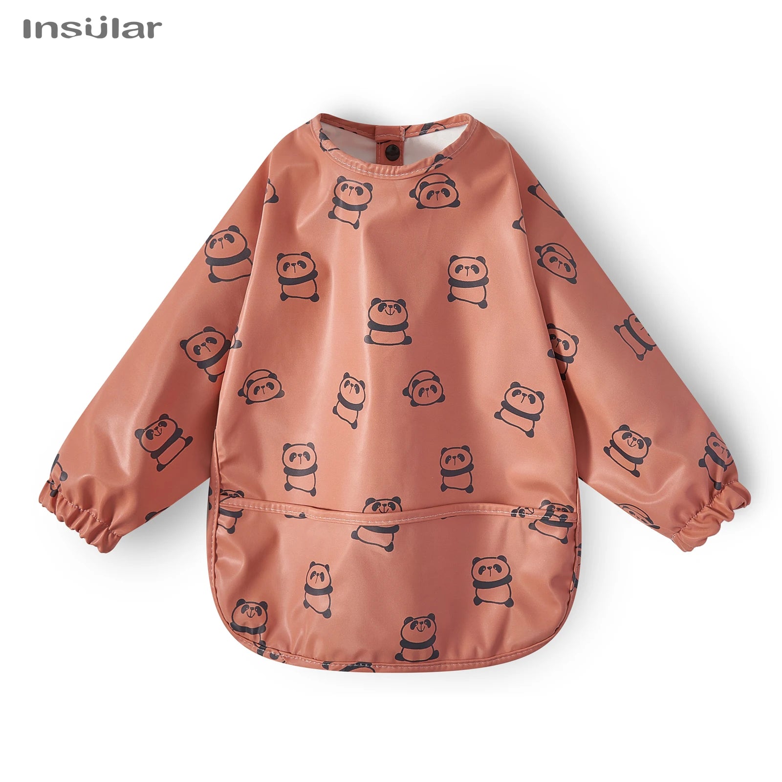 Nouveau bavoir bébé avec poche pour accessoires d'alimentation bavoirs pour enfants imperméable à manches longues bavoirs tabliers à manches longues