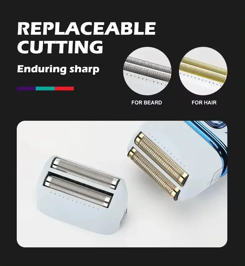 VGR professionnel cheveux barbe rasoir électrique pour hommes USB Rechargeable lavable électrique rasoir chauve tête Machine à raser