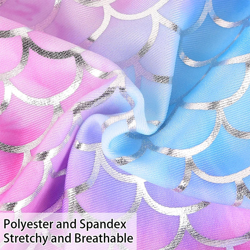 Justaucorps de gymnastique pour filles, vêtements de danse pour enfants avec short assorti, bandeau pour enfants