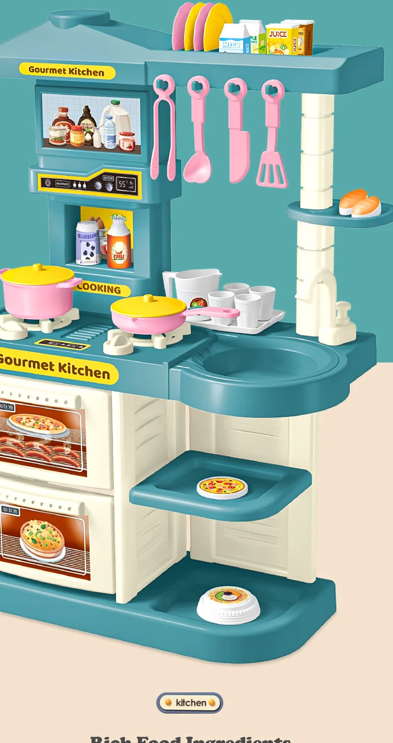 Accessoires de cuisine pour enfants, ensemble de jeu, jouets, aliments de cuisine, casseroles, Pots à lait, fourchette à pain pour enfants de 3 ans et plus, garçons et filles