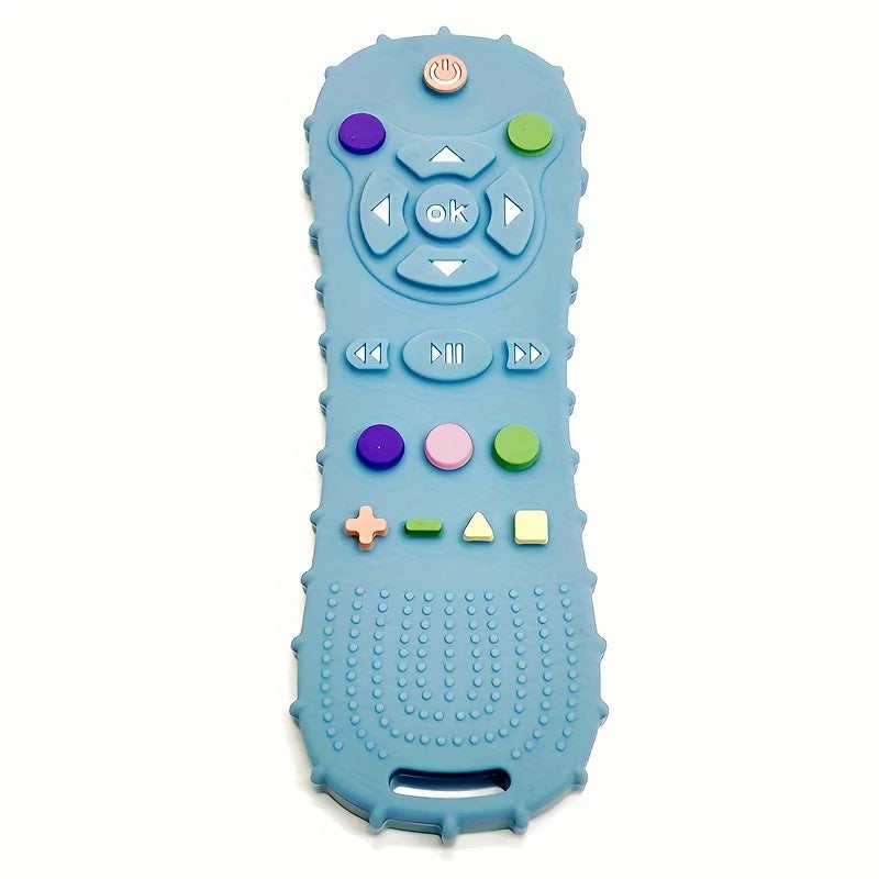 Anneau de dentition en Silicone Montessori pour bébé, jouets sensoriels avec télécommande pour tout-petits, cadeau pour garçons et filles