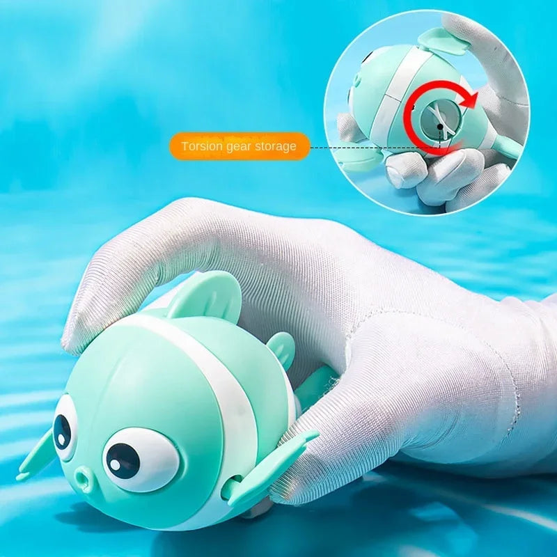 Jouets de Bain pour Bébé, Poisson de Natation Mignon, Animal de Dessin Animé Flottant, Jeu d'Eau Classique, pour les Tout-Petits, Tendance
