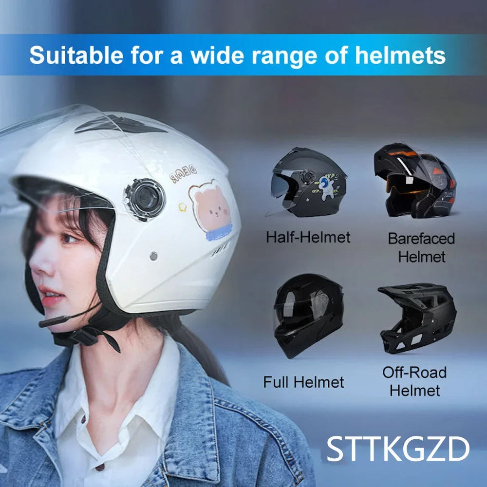 Casque de moto Bluetooth casque sans fil casque avec Microphone écouteur ENC suppression du bruit mains libres parlant conduite