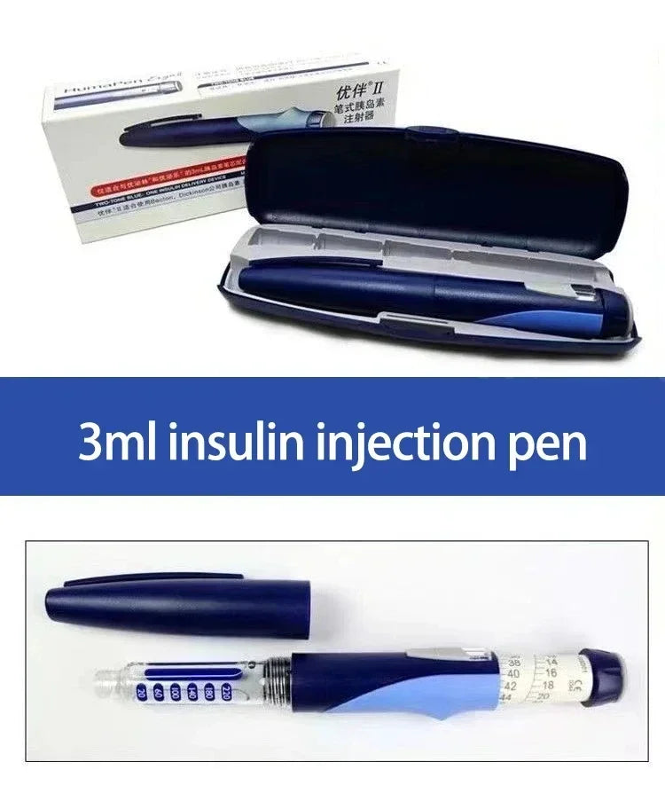 Lancette pour le diabète, seringue à insuline, produits pour le diabète, injection de glycémie, stylo 3ml, emballage portable