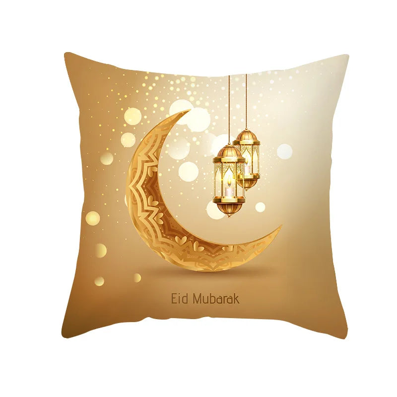 Taie d'oreiller décorative pour Ramadan Eid Mubarak, housse de coussin de canapé pour la maison, cadeaux de mosquée musulmane islamique, 2025