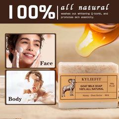Organic goat's milk bar for all skin types, natural, whitening, nourishing, shea butter and honey doll, books, Regina
