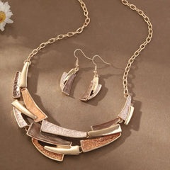 Cring Coco – ensemble de bijoux géométriques en émail fait à la main, ensemble de colliers et boucles d'oreilles populaires pour femmes, cadeau de saison de remise de diplôme