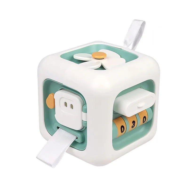 Jouets éducatifs Montessori 6 en 1, planche sensorielle occupée, compétences de pratique pour bébé, Cube de tiroir, jouets éducatifs Fidget pour fille et garçon