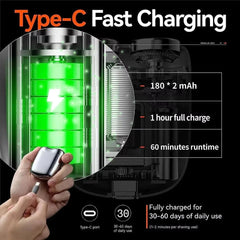 2025 nouveau Mini rasage électrique Double tête amélioré aspiration magnétique hommes USB Rechargeable Portable étanche rasoir