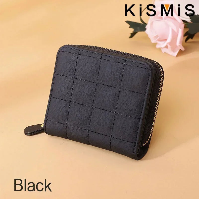 Portefeuille en cuir rose pour femme, porte-monnaie Kawaii mignon, sac à main de créateur de luxe pour femme, petit porte-monnaie