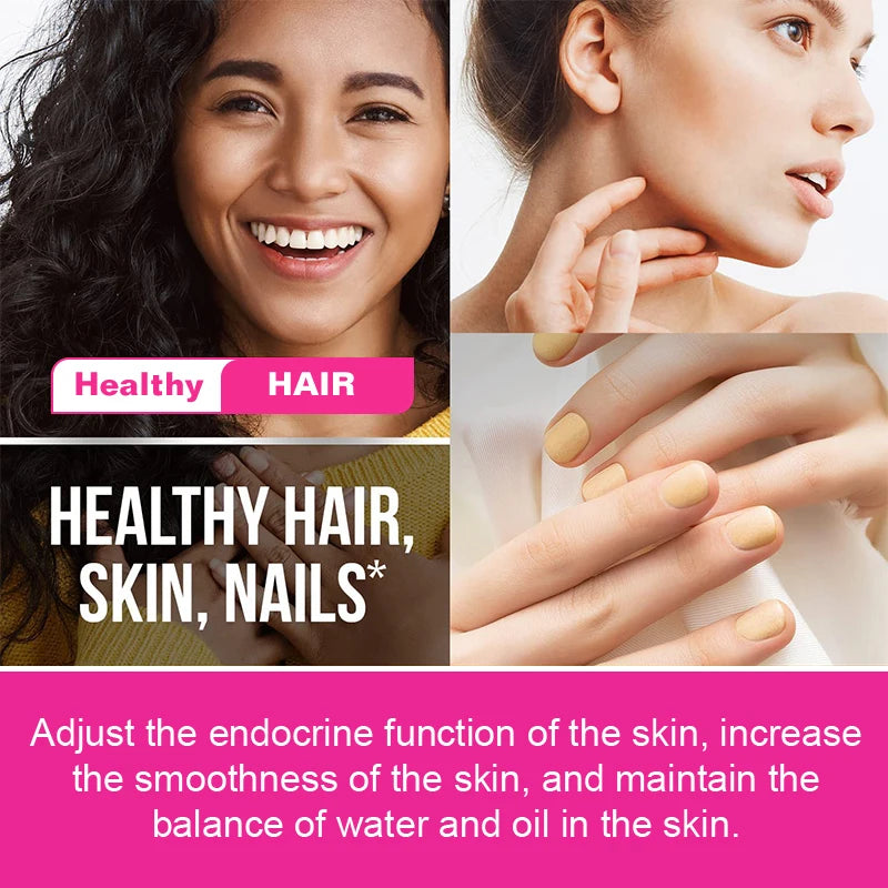 Capsules de vitamines au collagène pour cheveux, peau et N64., supplément de collagène de qualité supérieure