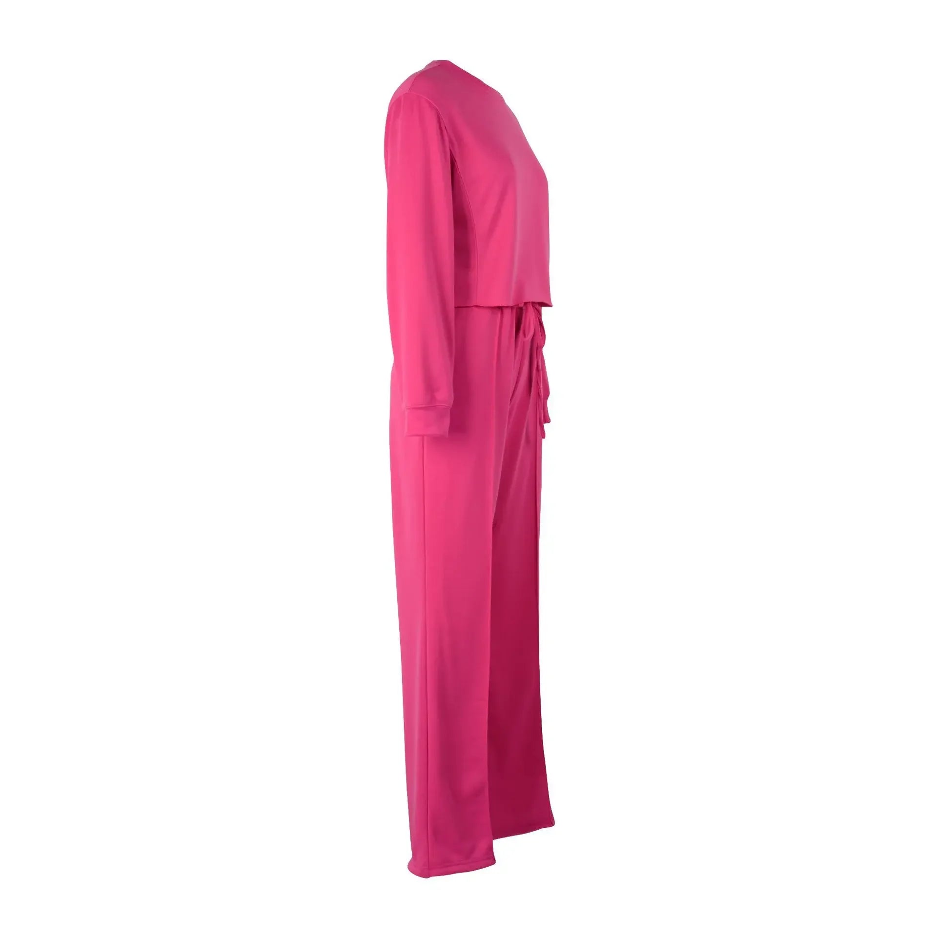 Ensemble de vêtements pour femmes, pull + pantalon, 2 pièces, costumes d'hiver épais et chauds, couleur unie, survêtement décontracté
