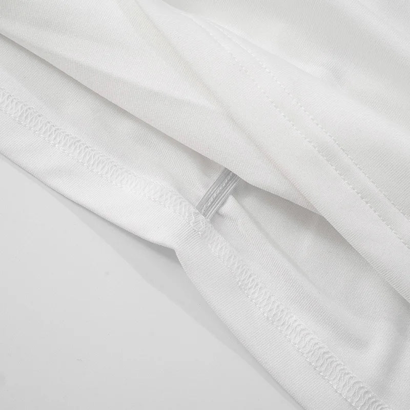 Joskaa – Mini robe plissée élégante, col rond, asymétrique, manches simples, façonnant le corps, pour femmes, vêtements de club de fête de vacances d'été, 2025