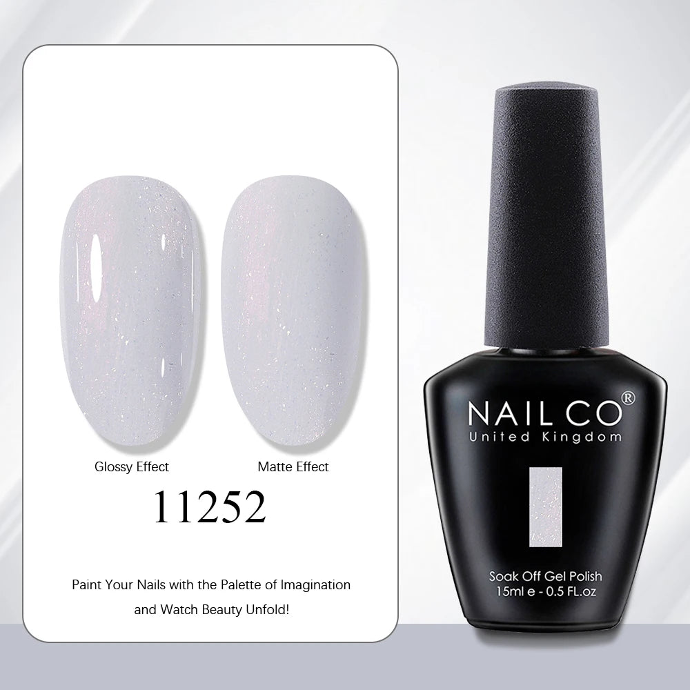 NAILCO 15ml Vernis à ongles Gel Vernis Semi Permanent UV Gel Vernis manucure Vernis Nail Art Nude Gel Poliish