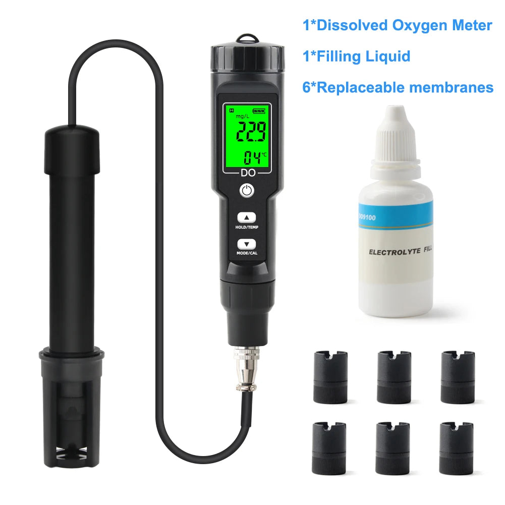 Compteur numérique d'oxygène dissous D09100, analyseur professionnel d'oxygène dissous, testeur de Concentration d'oxygène 0,0-40.0 mg/L