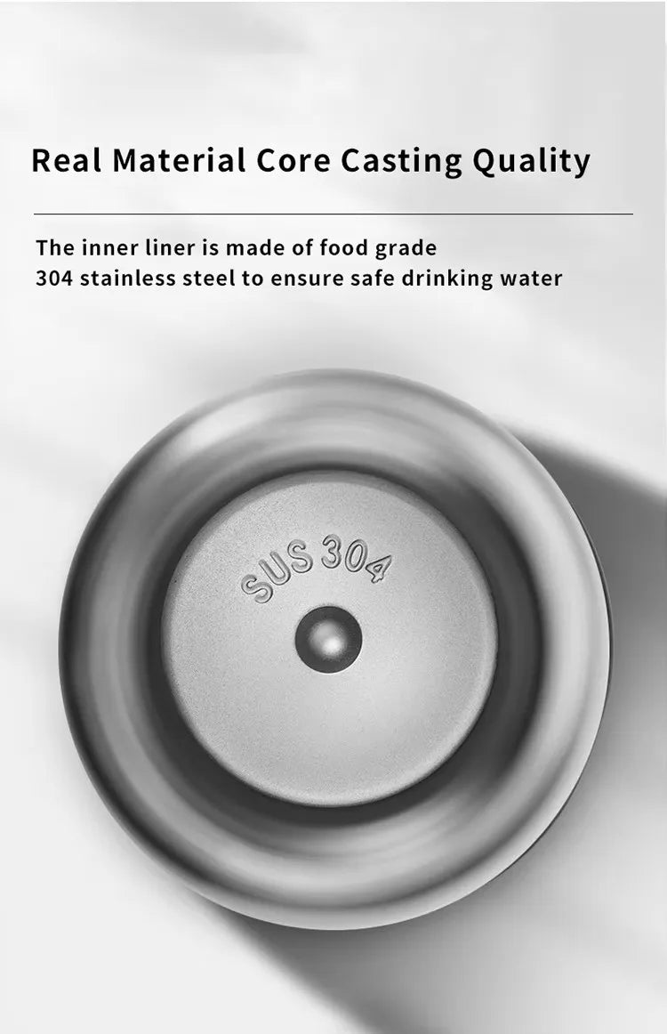 Thermos intelligent en acier inoxydable – Tasse de voyage sous vide à affichage LED (gobelet à thé à café chaud/froid à double température)
