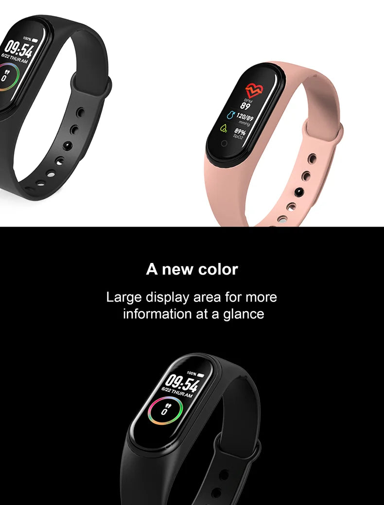 Waterproof sports smartwatch with activity, blood pressure and heart rate monitor, electric clock, new