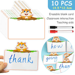 Cartes volantes effaçables à sec, cartes vierges, jeu Swat pour la maternelle, jouets éducatifs Montessori, carte d'apprentissage DIY, outils pédagogiques