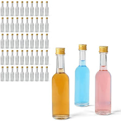 30 pièces, 25/50/100/150mlMini bouteilles d'alcool, bouteilles d'esprit vides en plastique réutilisables pour réception-cadeau pour bébé, mariages, fêtes de mariée