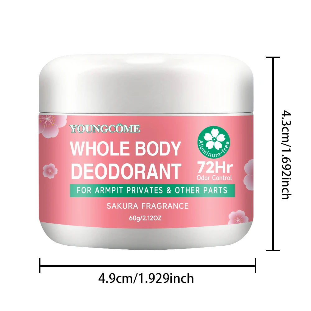 Déodorant naturel pour tout le corps pour hommes et femmes – Protection contre les odeurs longue durée 72H, sans aluminium, hydratant et doux pour Sensit